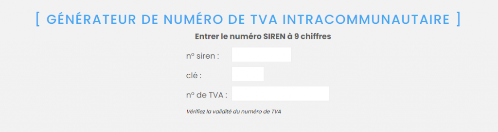 Générateur de numéro de TVA intracommunautaire gratuit